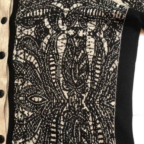 Nic+Zoe Taupe & Black Lace Look Button Front Cardigan Sweater Women’s small EUC - Picture 12 of 14